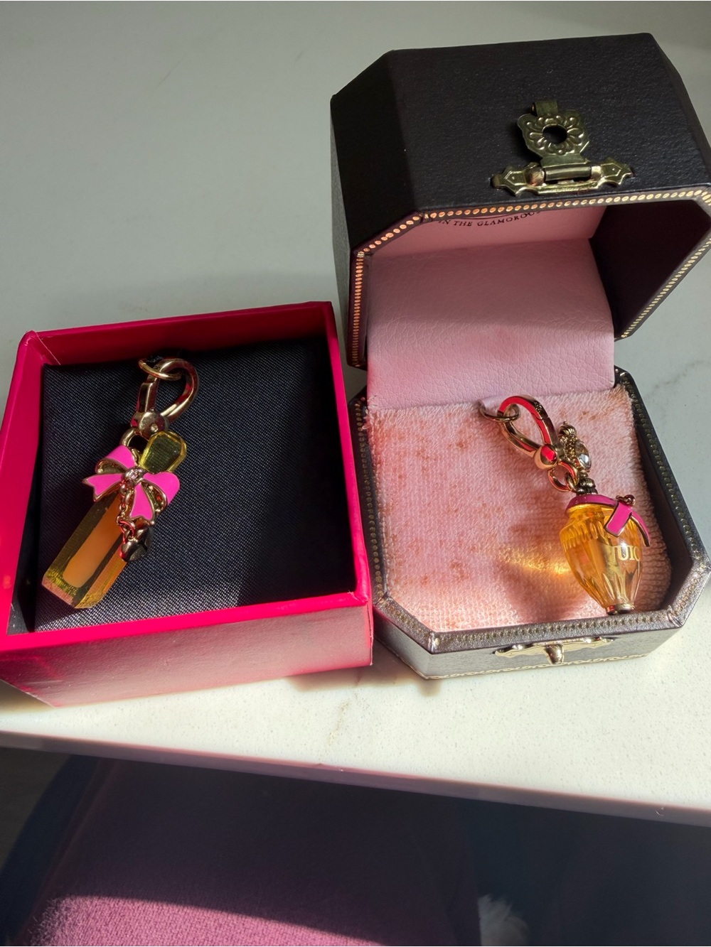 Juicy Couture Pink & Amber Perfume Bottle For Bracelet
